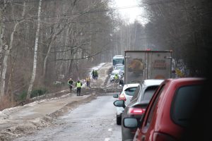 Wycinka drzew na ul. M. Zientary-Malewskiej w Olsztynie. Fot. Ł. Sadlak