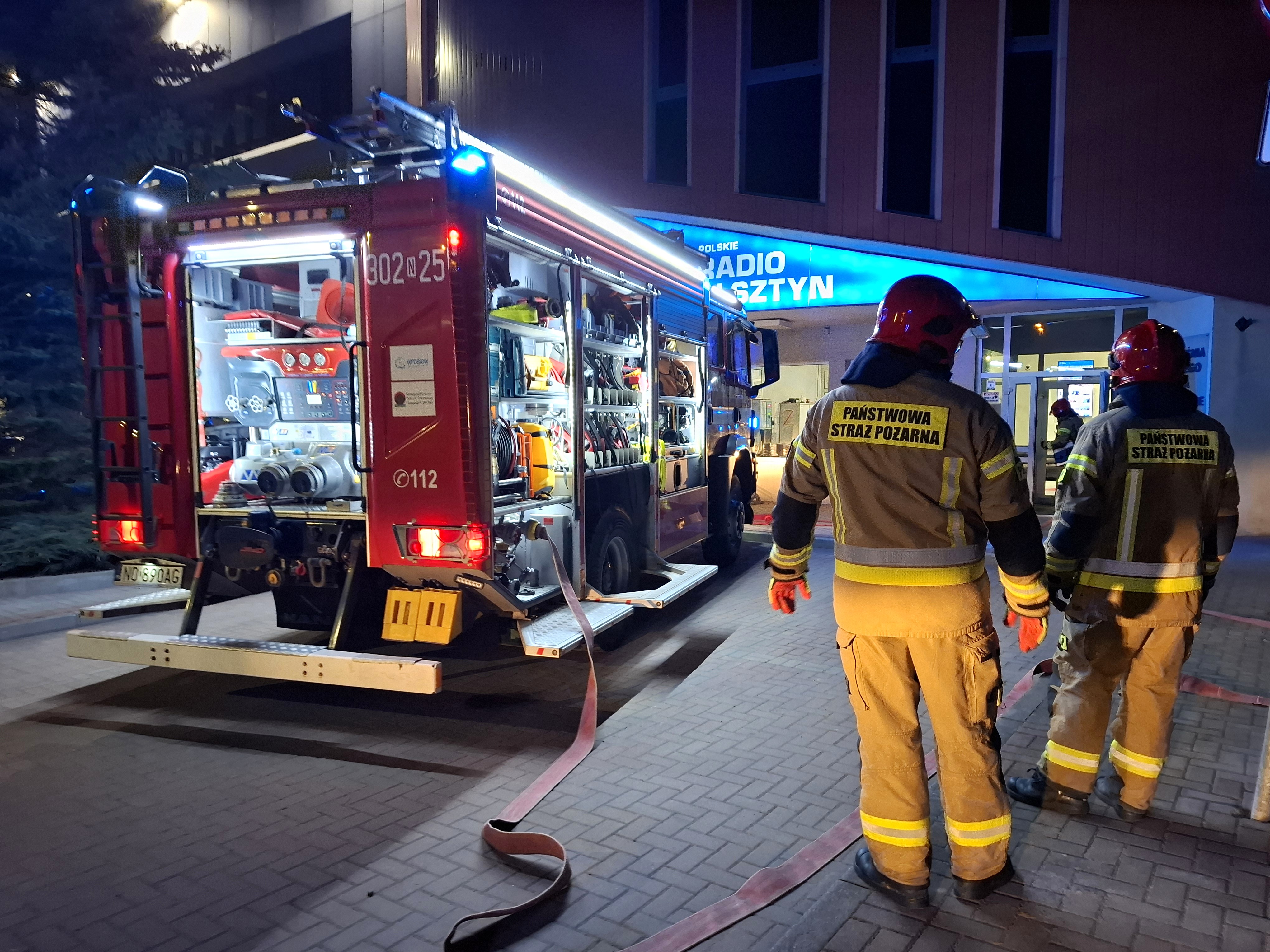 Strażacy ćwiczyli w Radiu Olsztyn