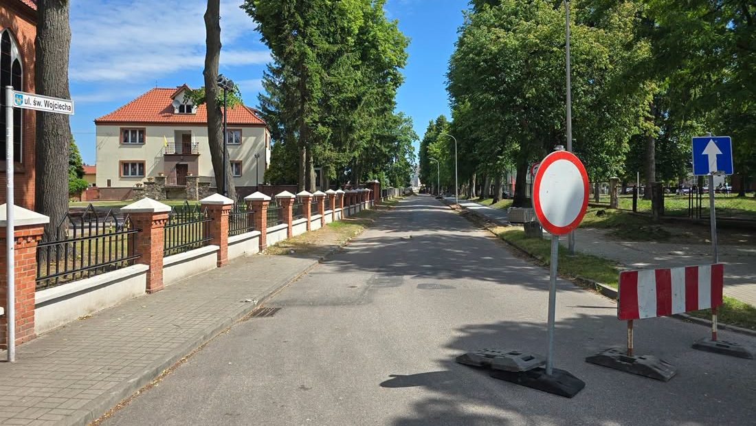 Remont przy szkole, kościele i szpitalu. Zmiany na ulicy Świętego Wojciecha